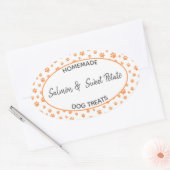 Hunde-Leckerei Ovaler Aufkleber (Umschlag)