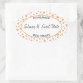 Hunde-Leckerei Ovaler Aufkleber (Tasche)