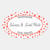 Hunde-Leckerei Ovaler Aufkleber (Vorderseite)