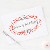 Hunde-Leckerei Ovaler Aufkleber (Umschlag)