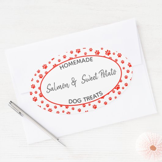 Hunde-Leckerei Ovaler Aufkleber (Umschlag)