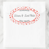 Hunde-Leckerei Ovaler Aufkleber (Tasche)