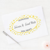 Hunde-Leckerei Ovaler Aufkleber (Umschlag)