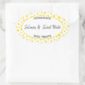 Hunde-Leckerei Ovaler Aufkleber (Tasche)