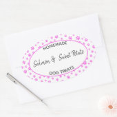 Hunde-Leckerei Ovaler Aufkleber (Umschlag)