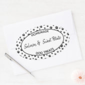 Hunde-Leckerei Ovaler Aufkleber (Umschlag)