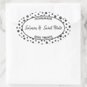 Hunde-Leckerei Ovaler Aufkleber (Tasche)