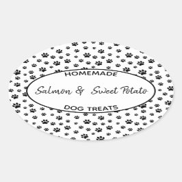 Hunde-Leckerei Ovaler Aufkleber