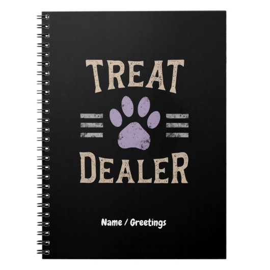 Hunde Leckereien Händler Funny Spaß Design Perfekt Notizblock (Vorderseite)