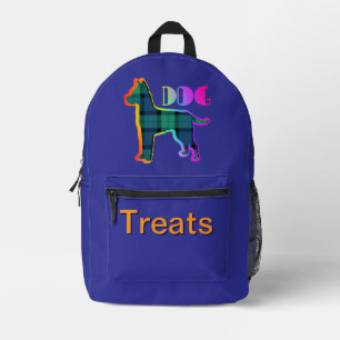 Hunde Leckereien Haustiere Hund grün Kariert blau Bedruckter Rucksack