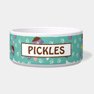 Hunde Leckereien und Pfoten Hausschale Napf