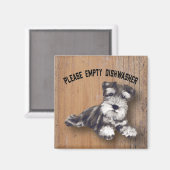 Hunde Leere Geschirrspülmaschine Magnet (Vorderseite/Rückseite)