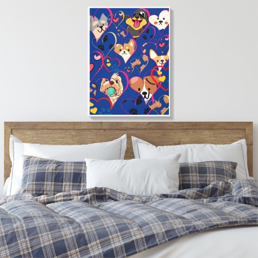 Hunde Leinwanddruck (Insitu (Schlafzimmer))