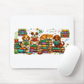Hunde lesen Bücher Cozy Library Szene Mousepad (Mit Mouse)