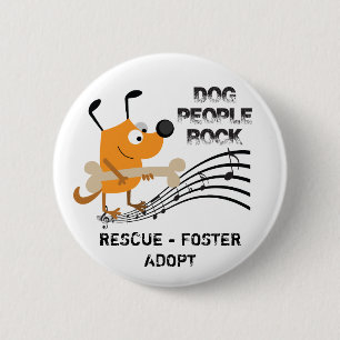 Hunde-Leute Rocken Knopf Button