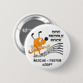 Hunde-Leute Rocken Knopf Button (Vorne & Hinten)
