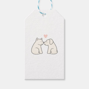 Hunde-Liebe-Aufkleber Geschenkanhänger