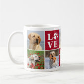 Hunde LIEBE Foto Collage Custom 7 Valentinstag Kaffeetasse (Links)