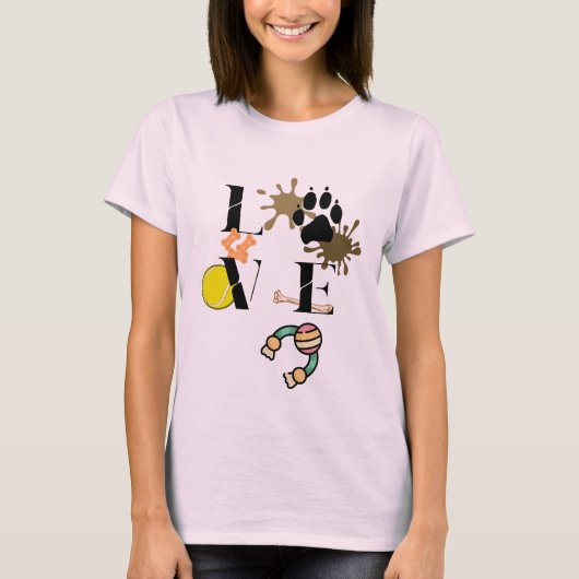 "Hunde-Liebe" Frauen T-Shirt (Vorderseite)