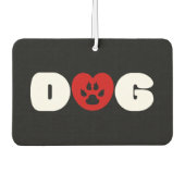 Hunde Liebe Heart Air Freshener Autolufterfrischer (Vorderseite)