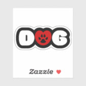 Hunde Liebe Heart Sticker (Blatt)
