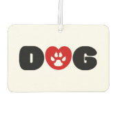 Hunde Liebe Herz Autolufterfrischer (Rückseite)