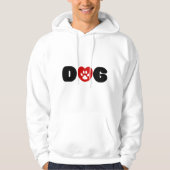 Hunde Liebe Herz Hoodie (Vorderseite)