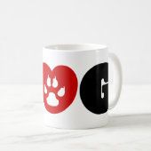 Hunde Liebe Herz Kaffeetasse (VorderseiteRechts)