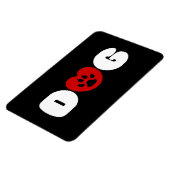 Hunde Liebe Herz Magnet (Linke Seite)