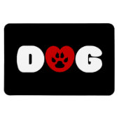 Hunde Liebe Herz Magnet (Horizontal)