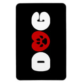 Hunde Liebe Herz Magnet (Vertikal)