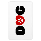 Hunde Liebe Herz Magnet (Vertikal)