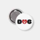 Hunde Liebe Herz Magnet (Vorderseite/Rückseite)