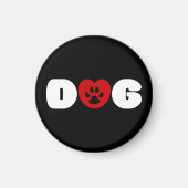 Hunde Liebe Herz Magnet (Vorne)