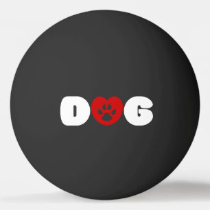 Hunde Liebe Herz Ping Pong Ball Tischtennisball