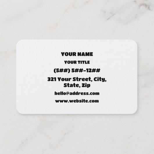 Hunde Liebe Herz Visitenkarte (Rückseite)