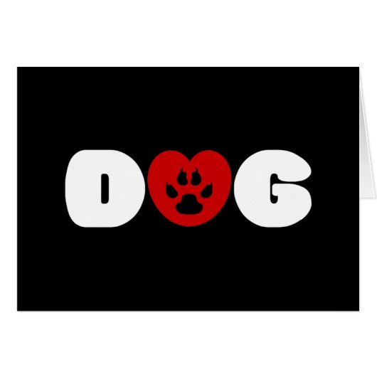 Hunde Liebe Herzgrusskarte (Vorderseite (Horizontal))