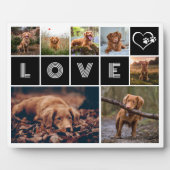 Hunde Liebe Herzklopfen FotoCollage Fotoplatte (Vorderseite)