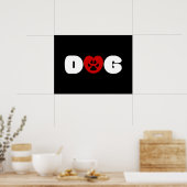 Hunde Liebe Herzplakat Poster (Küche)