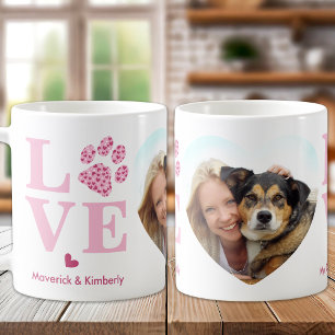 Hunde LIEBE Herzstück Foto Personalisiertes Hausti Kaffeetasse