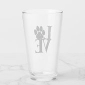 Hunde Liebe Hunde Glas (Rückseite)