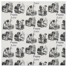 Hunde Liebe Hunde Haustiere Vintage Kunstdarstellu Stoff