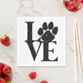 Hunde Liebe Hunde Serviette (Beispiel)