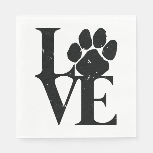 Hunde Liebe Hunde Serviette (Vorderseite)