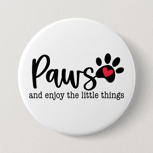 Hunde-Liebe Inspiration Zitat Button (Vorderseite)