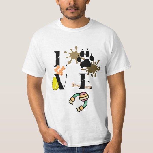 "Hunde-Liebe" Männer T-Shirt (Vorderseite)