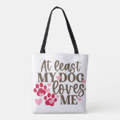 HUNDE LIEBE MICH TASCHE (Rückseite)
