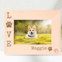 Hunde LIEBE Paw Print Modernes Personalisiertes Fo