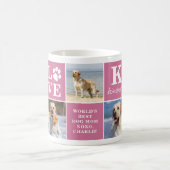 Hunde LIEBE Personalisiert 7 Foto Collage Paw Prin Kaffeetasse (Mittel)