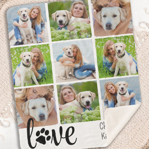Hunde LIEBE Personalisiert Haustier 9 Fotomaterial Sherpadecke